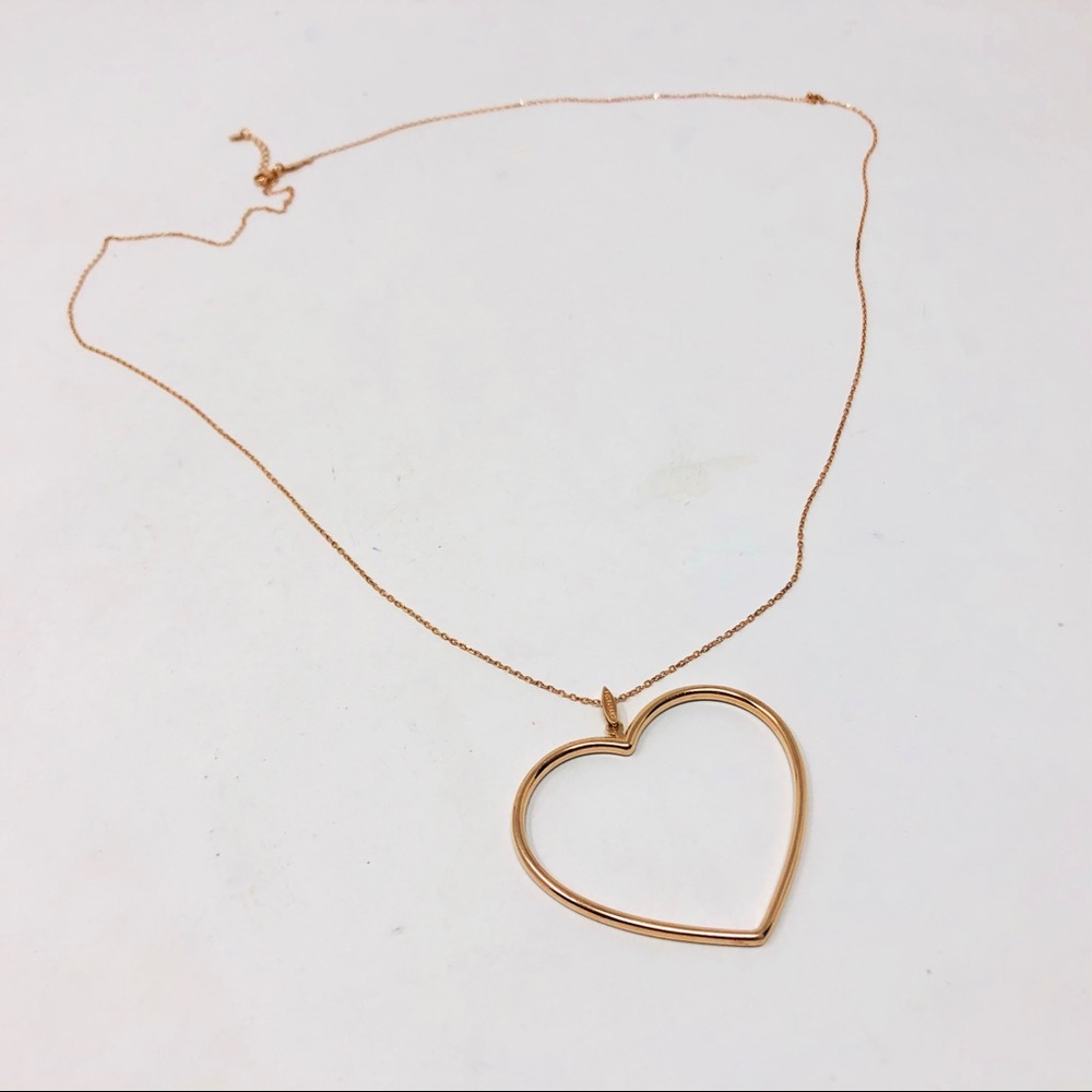 Rose gold sterling silver crystal heart 💖 pendant necklace, NWOT - Picture 12 of 15